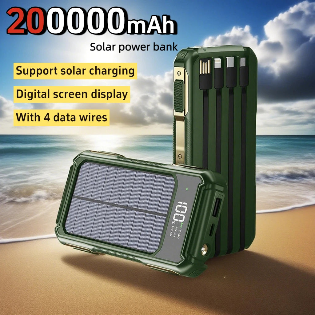 80000mAh Large Capacity Portable Outdoor Solar Mobile Power