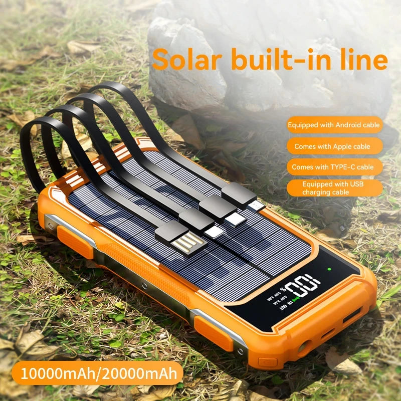 80000mAh Large Capacity Portable Outdoor Solar Mobile Power