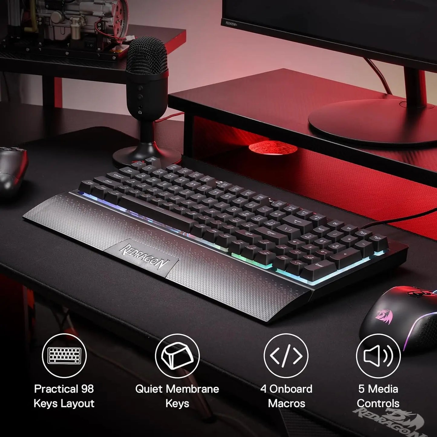 Redragon K515 Shiva RGB Membrane Gaming Keyboard