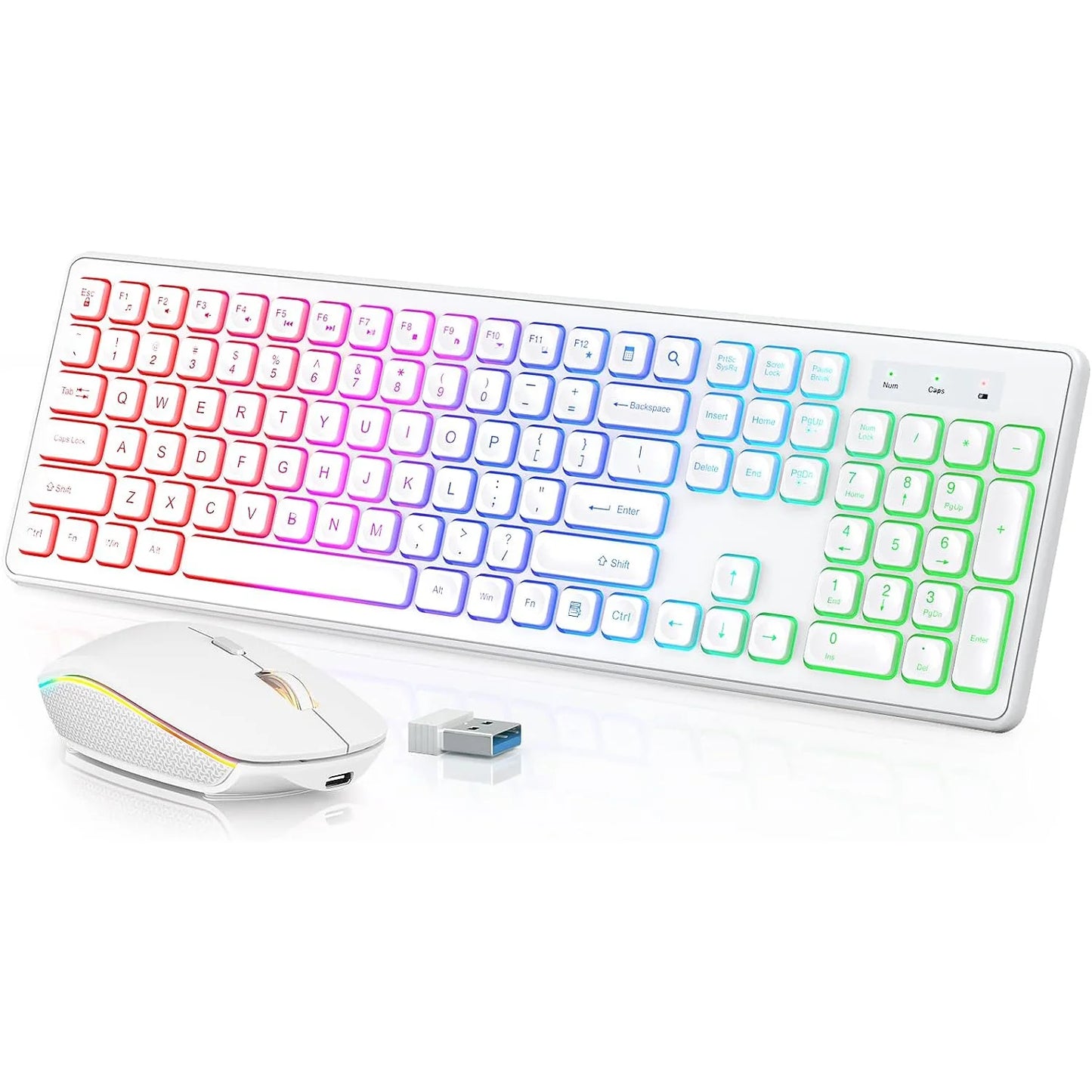 Wireless Keyboard and Mouse Combo RGB Backlit