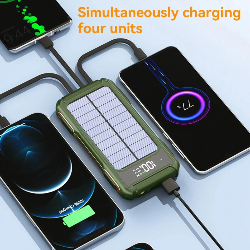 80000mAh Large Capacity Portable Outdoor Solar Mobile Power