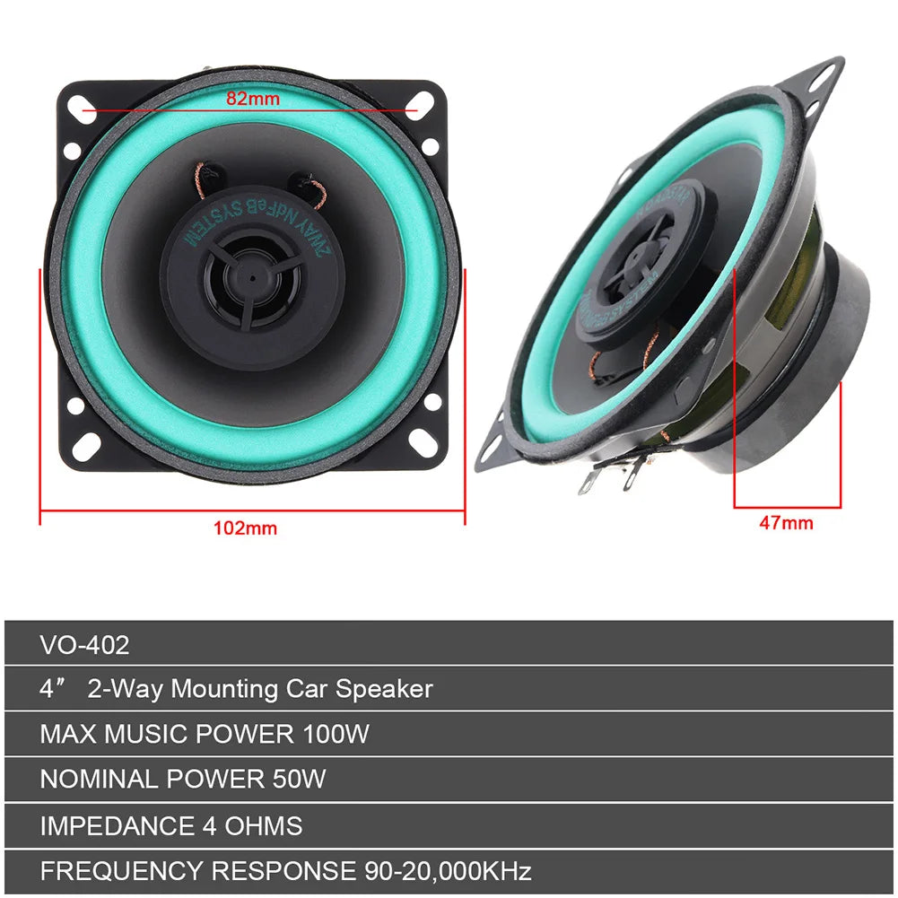 4 inch 2 Way Car HiFi Coaxial Speaker
