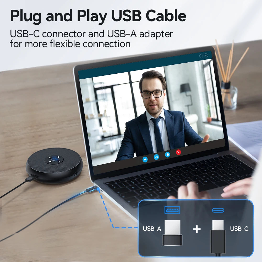 EMEET USB Wired Speakerphone Conference Speaker