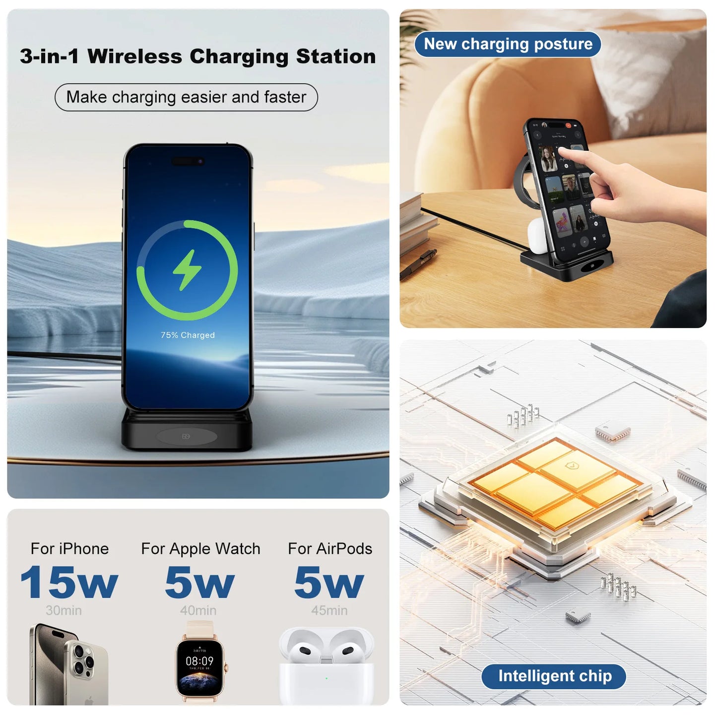 3-in-1 Wireless Charging Station