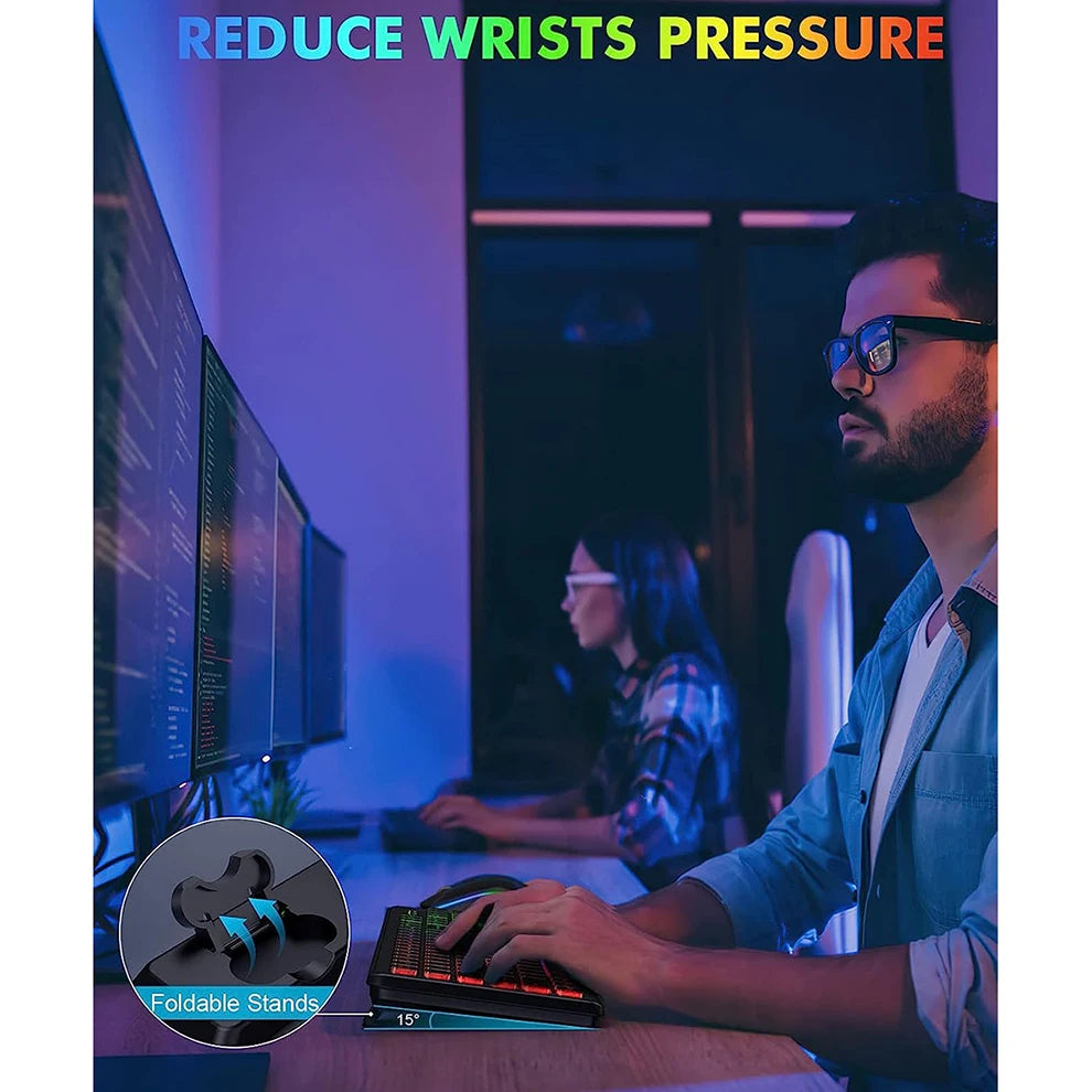Wireless Keyboard and Mouse Combo RGB Backlit